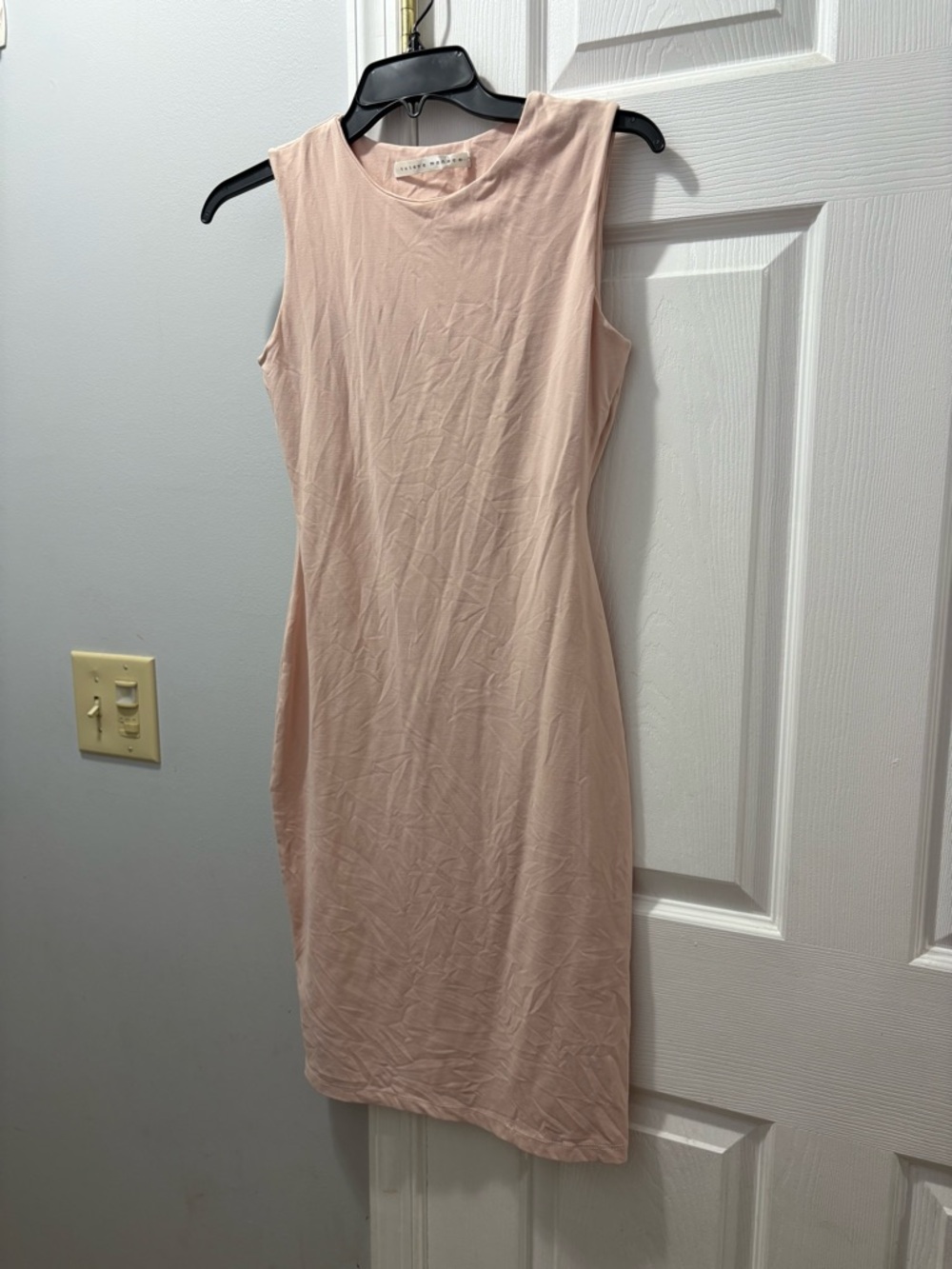 Susana Monaco Sleeveless Bodycon Midi Dress In Blush Pink Size XS